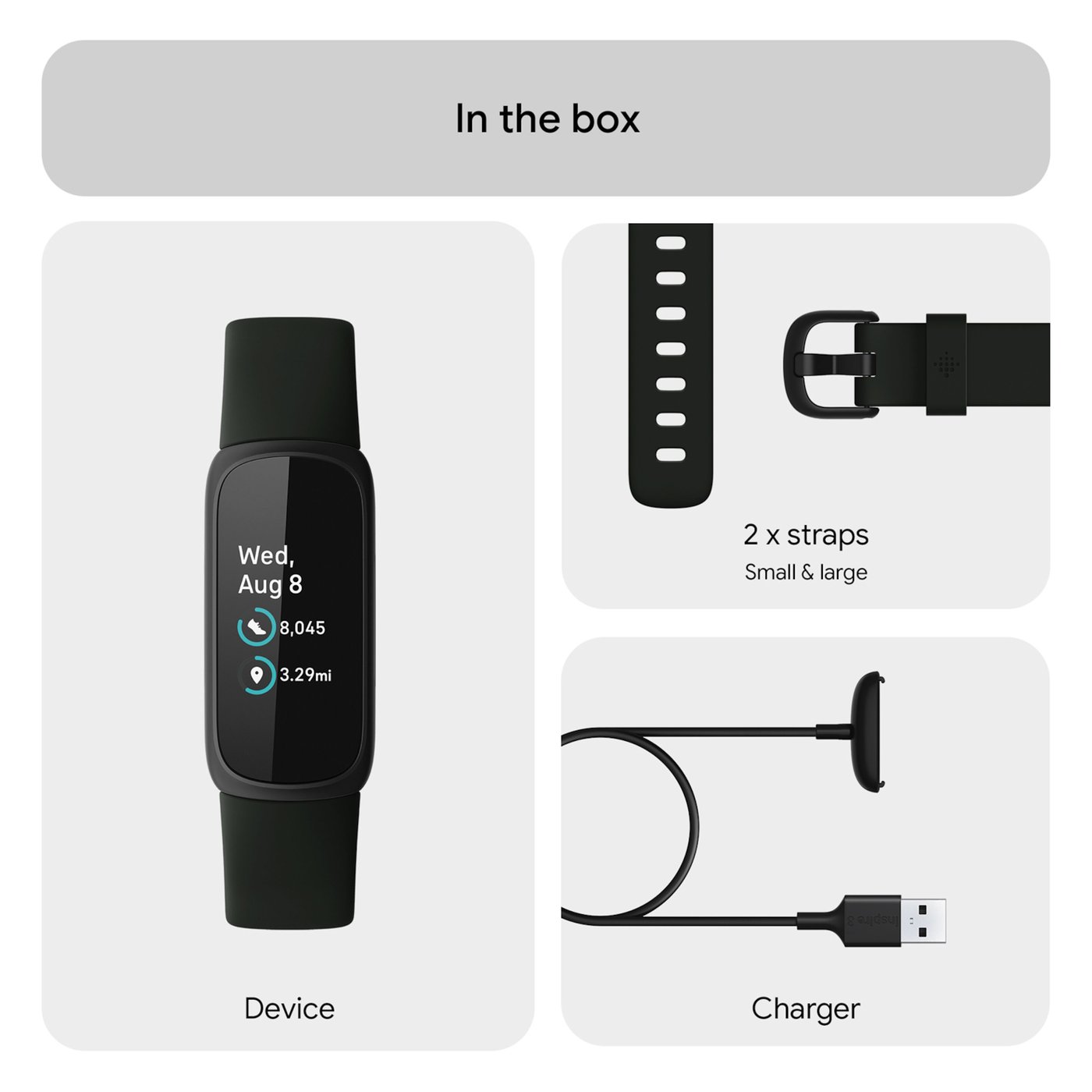 Fitbit Inspire 3 Aktivitetsarmbånd Black/Midnight Zen