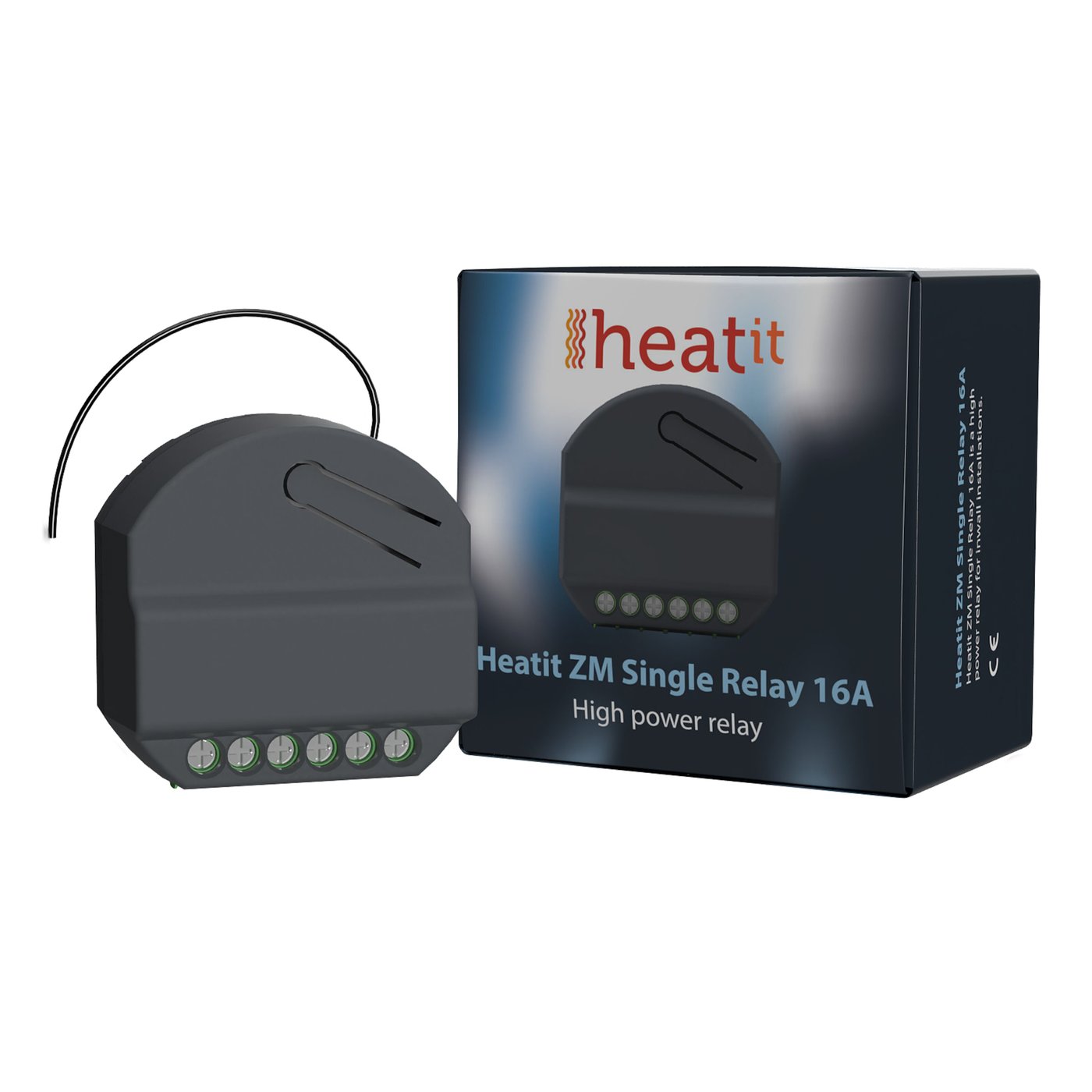 Heatit ZM Infälld Z-Wave-fjärrströmbrytare Single 16 A