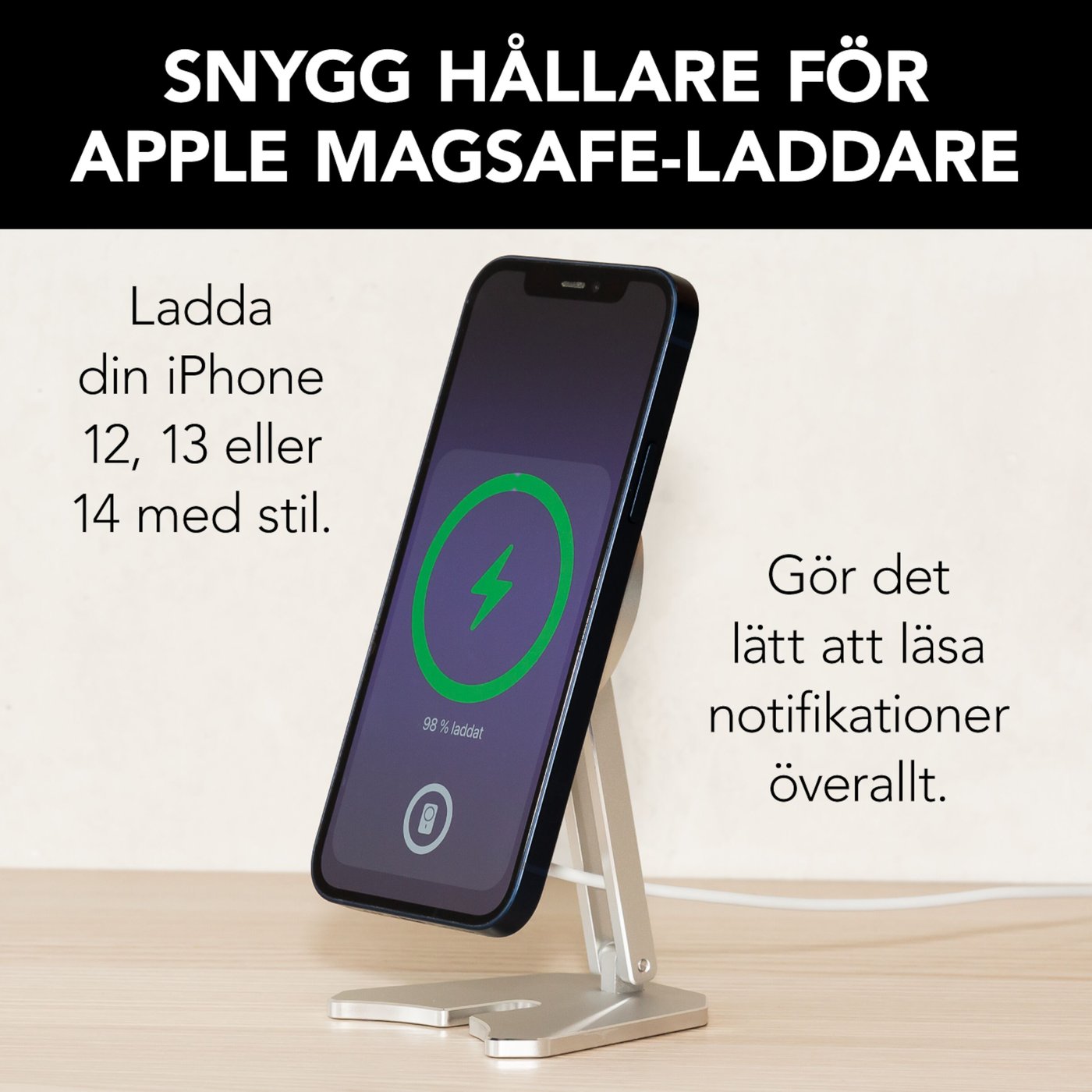 Linocell Skrivbordsställ för Apple Magsafe-laddare