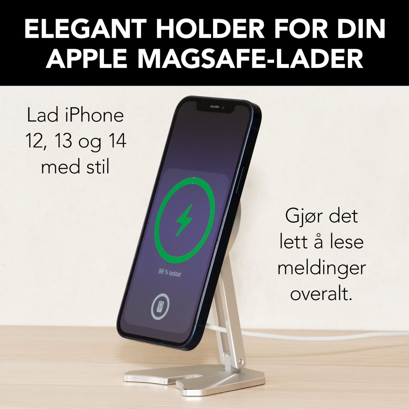 Linocell Skrivebordstativ for Apple Magsafe-ladere
