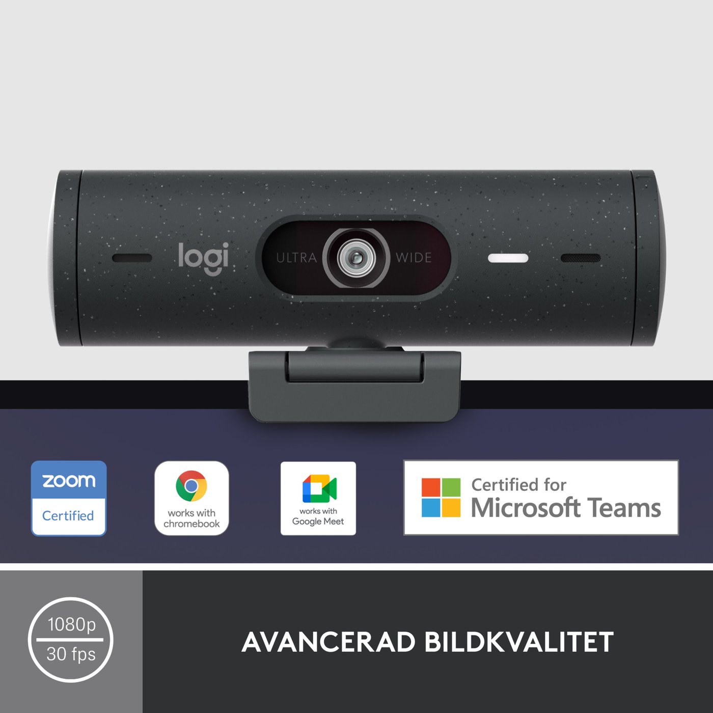 Logitech Brio 500 webbkamera USB-C