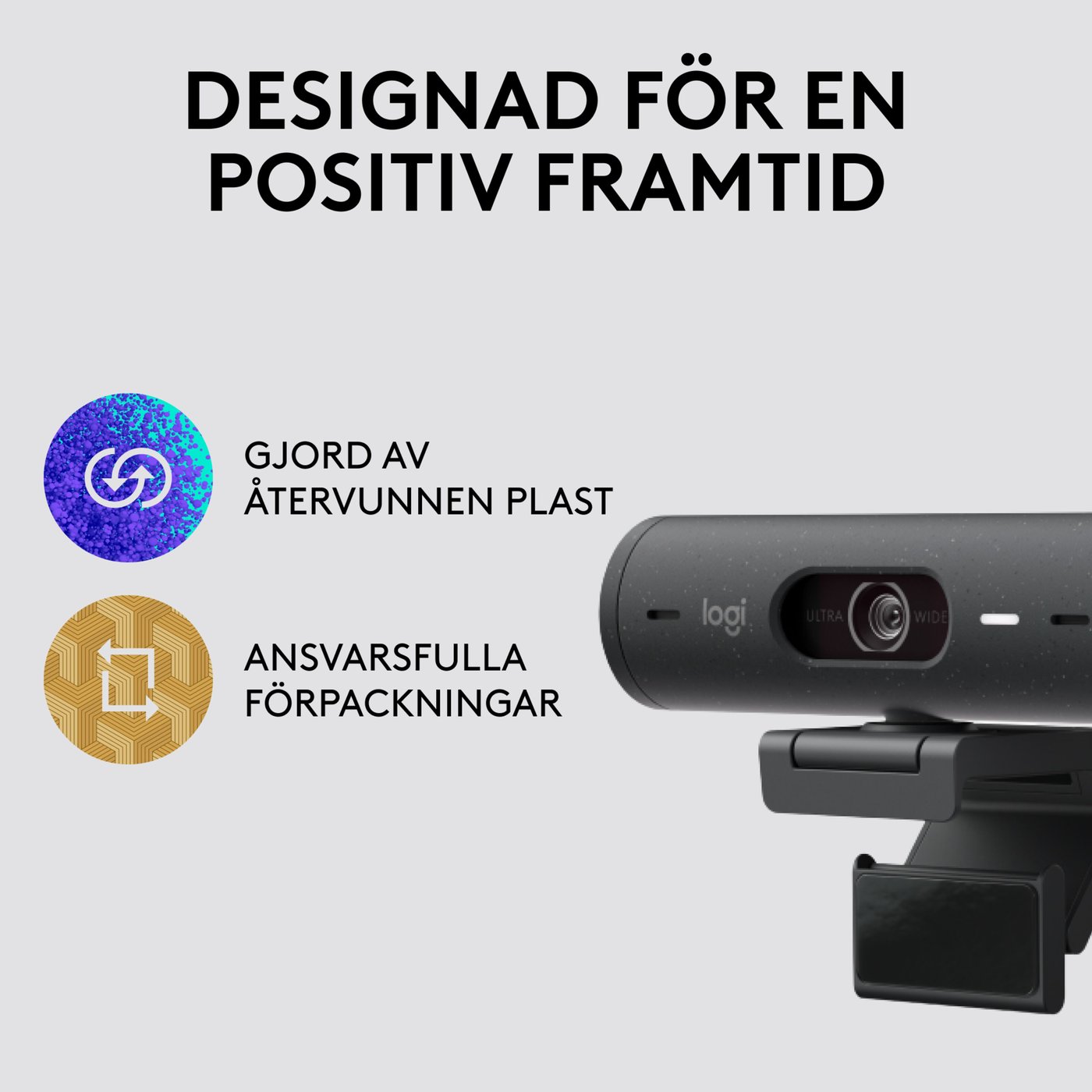 Logitech Brio 500 webbkamera USB-C