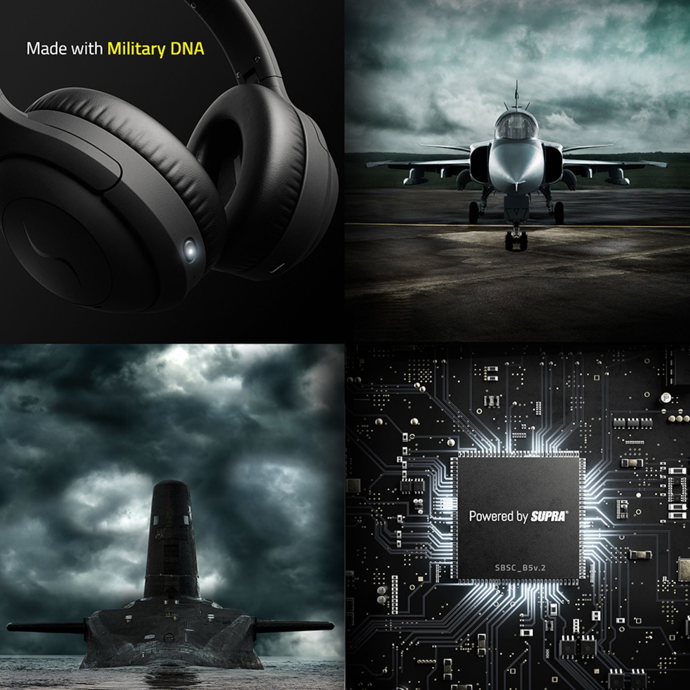 Supra NiTRO-X Hybrid Støydempende hodetelefoner