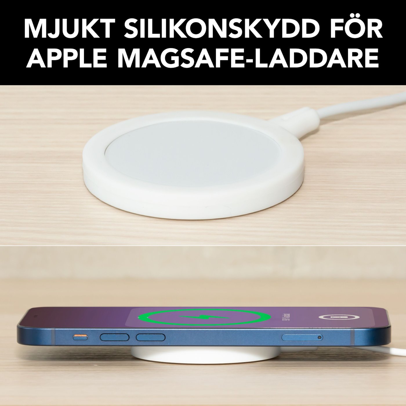 Linocell Silikonskydd för Magsafe-laddare Vit