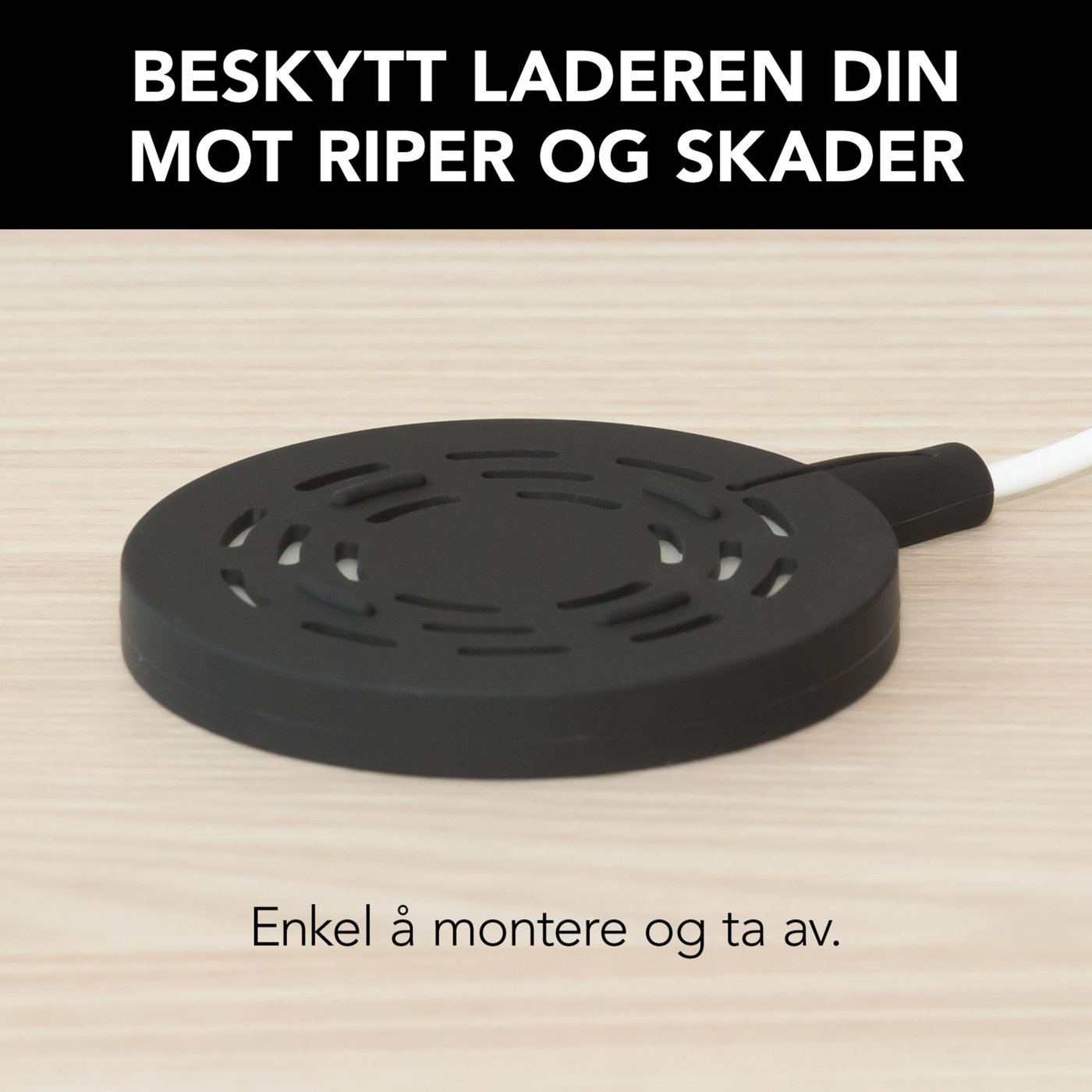 Linocell Silikonbeskyttelse for Magsafe-lader Svart