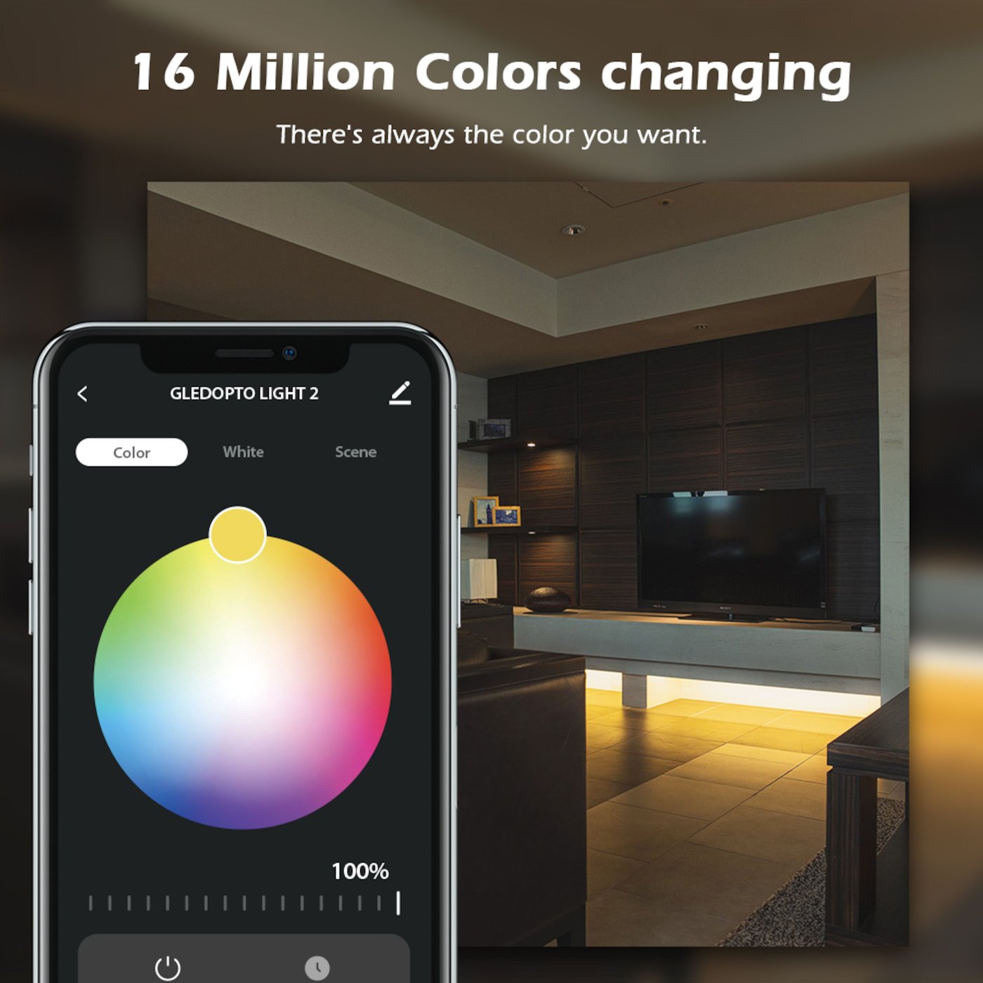 Gledopto RGB+CCT Wifi-kontroller for LED-list