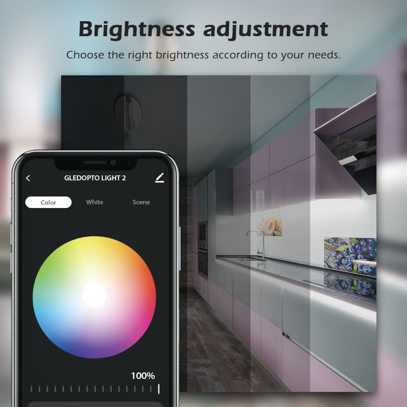 Gledopto RGB+CCT Wifi-kontroller for LED-list