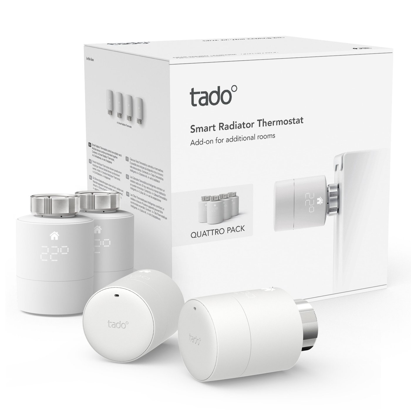 tado Ekstra termostat til Radiator V3+ 4-pk.