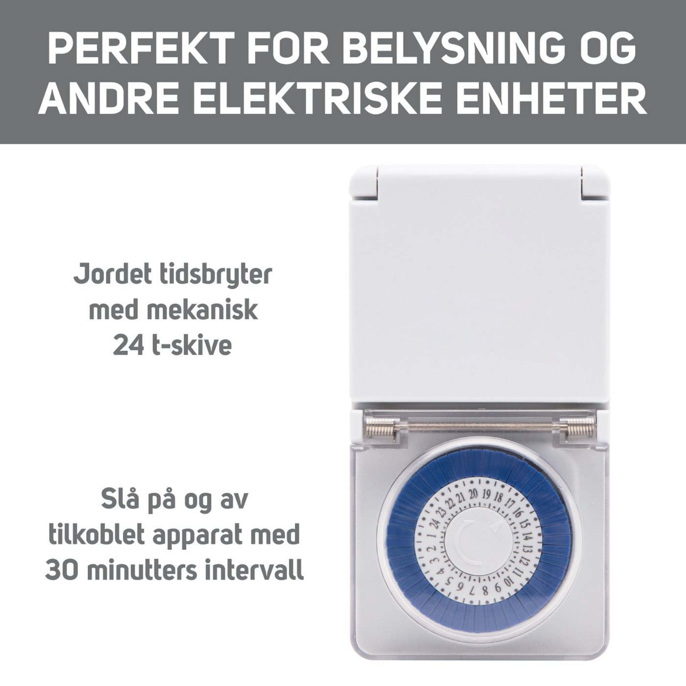 Luxorparts Tidsbryter for utendørsbruk 24 t