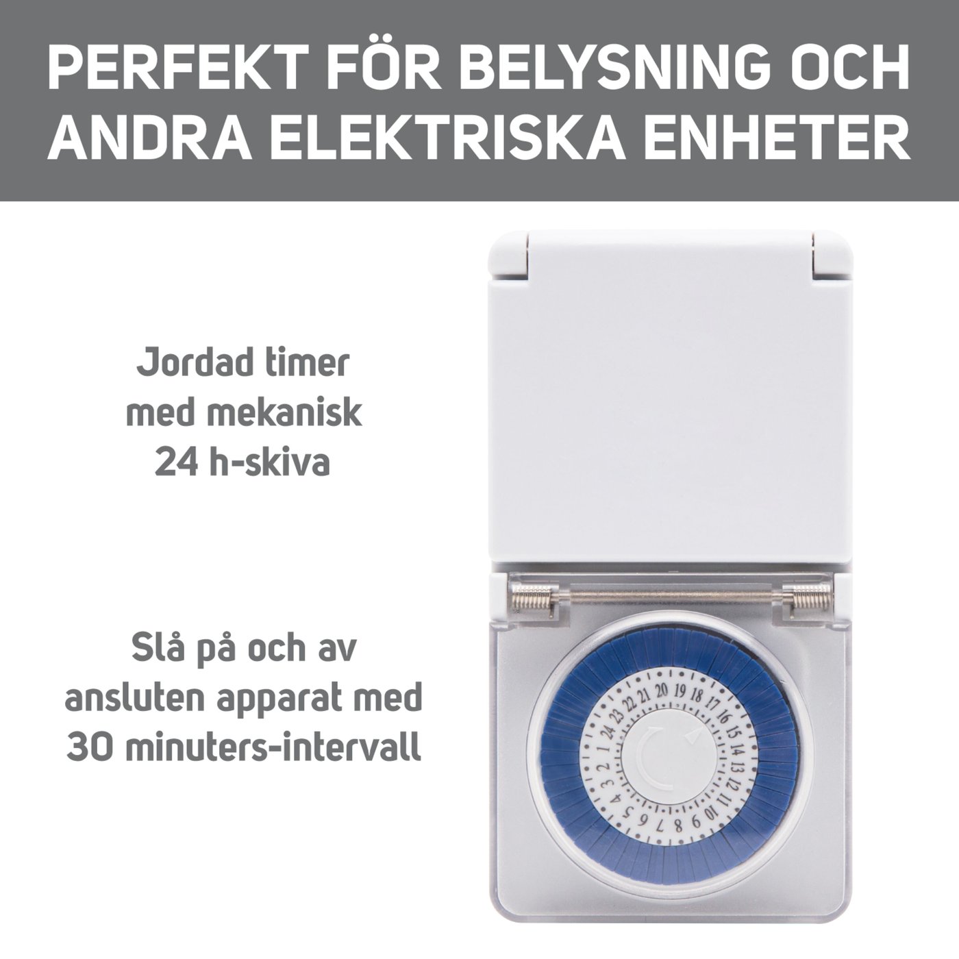 Luxorparts Timer för utomhusbruk 24 h