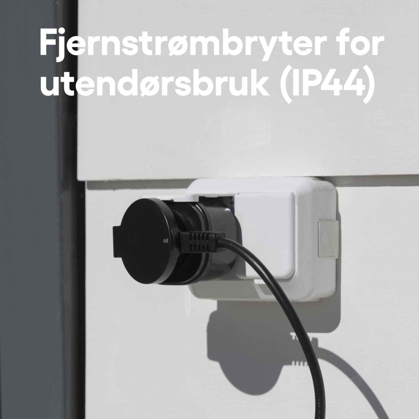 Cleverio Mini-fjernstrømbryter for utendørsbruk 3000 W 4-pk.