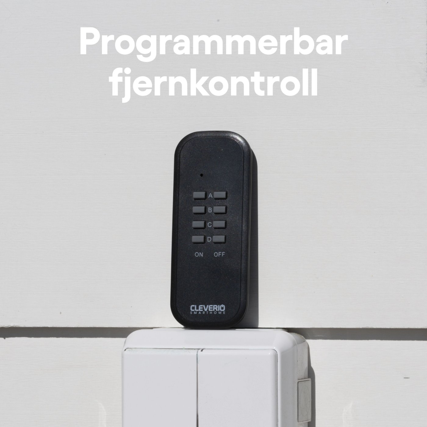 Cleverio Mini-fjernstrømbryter for utendørsbruk 3000 W 4-pk.