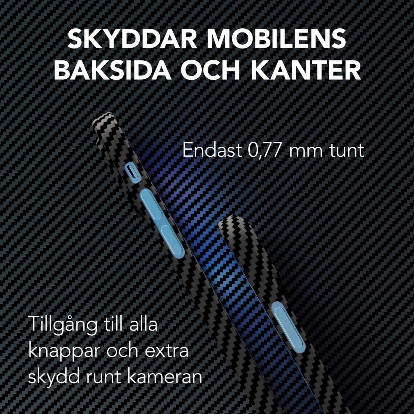 Linocell Premium Kevlar Tåligt skal för iPhone 13 Mini Svart