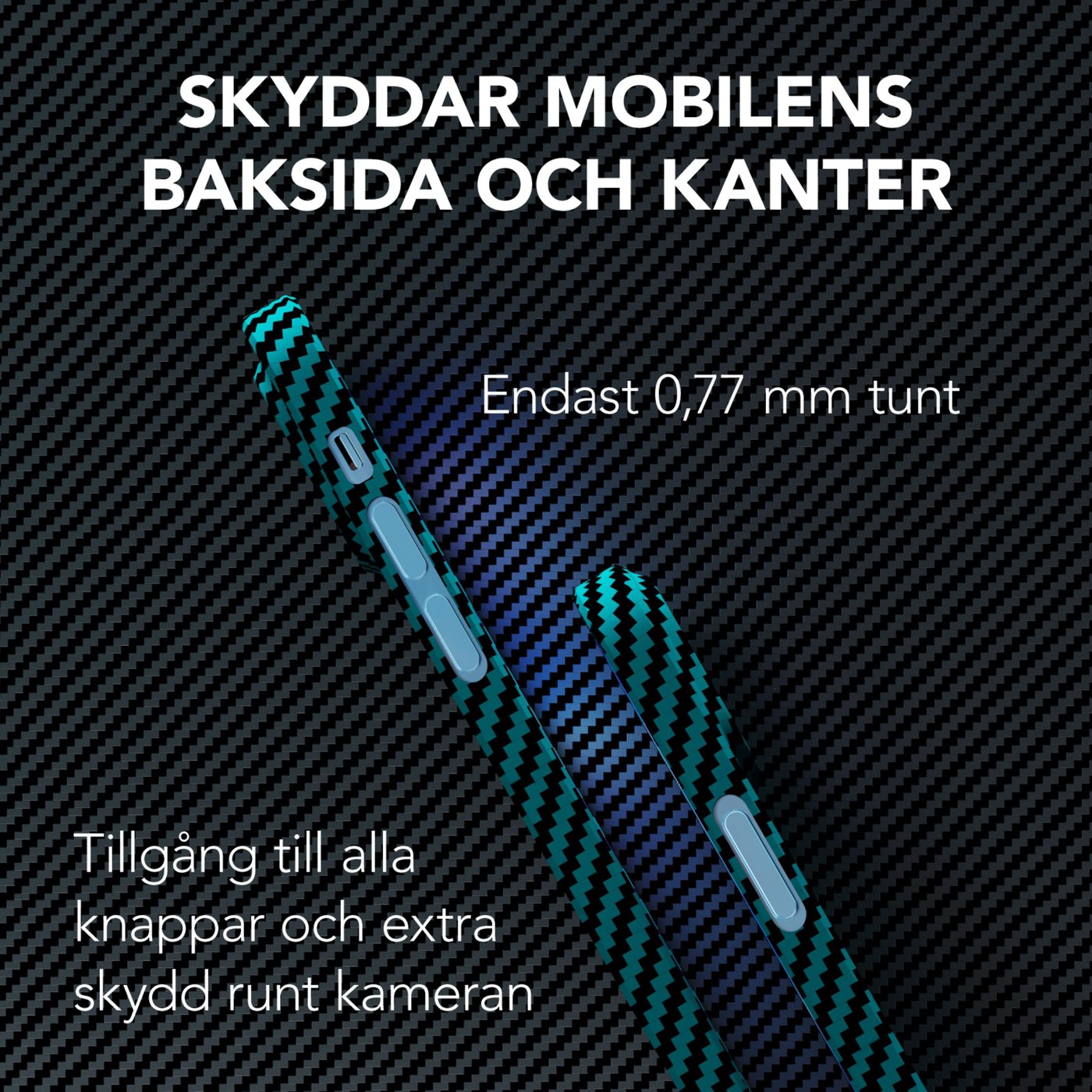 Linocell Premium Kevlar Tåligt skal för iPhone 13 Mini Blå