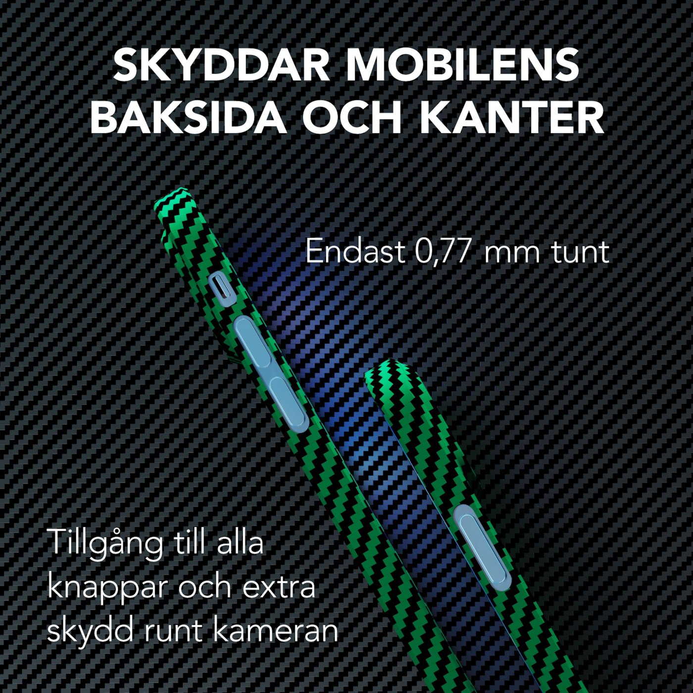 Linocell Premium Kevlar Tåligt skal för iPhone 13 Mini Grön