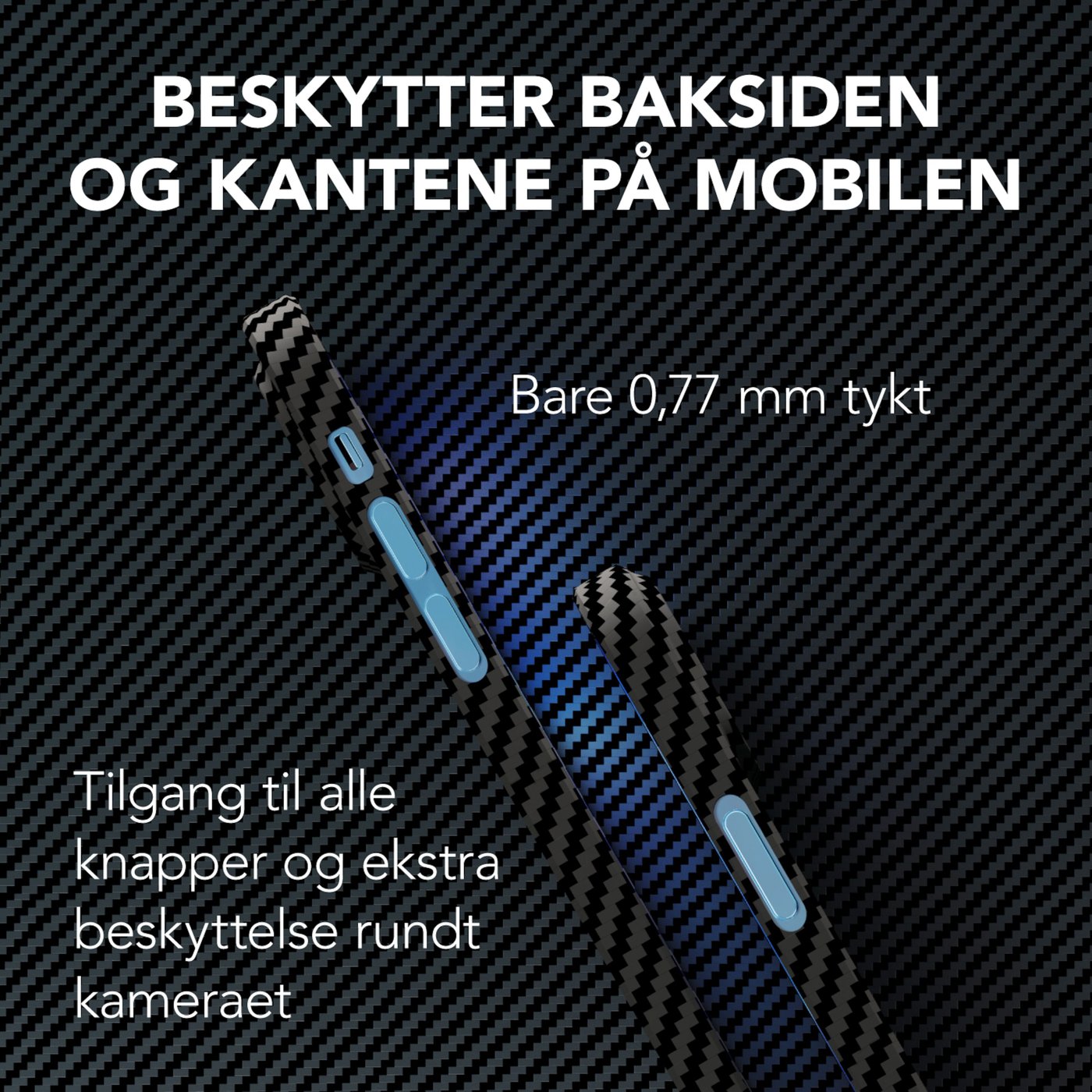 Linocell Premium Kevlar Robust deksel for iPhone 13 Mini Svart