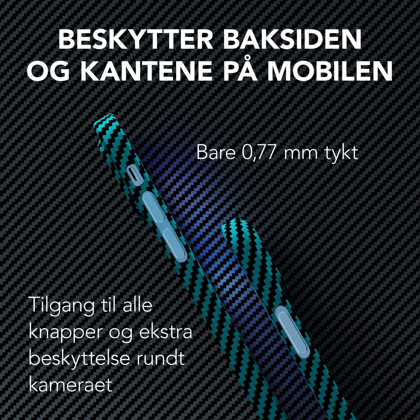 Linocell Premium Kevlar Robust deksel for iPhone 13 Mini Blå