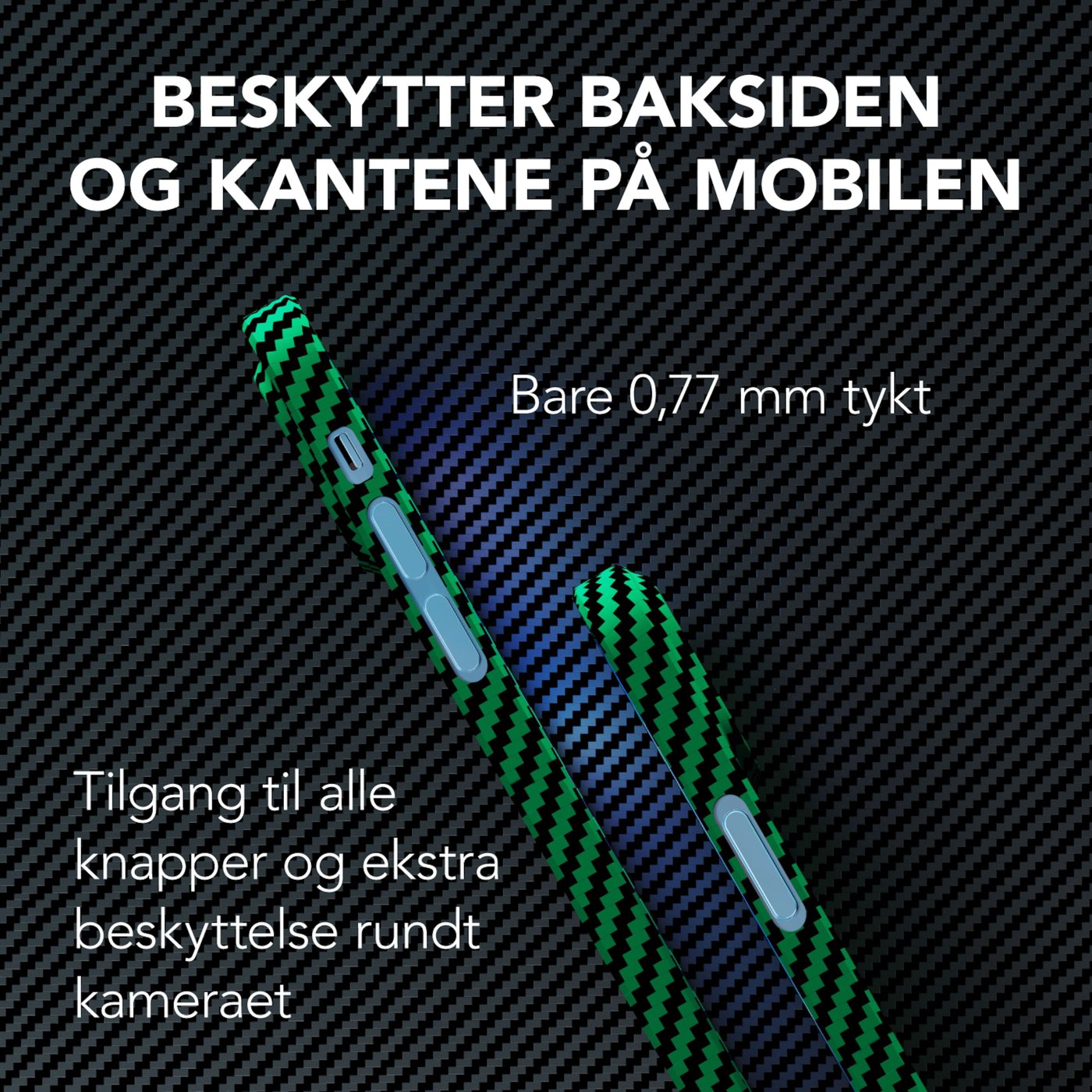 Linocell Premium Kevlar Robust deksel for iPhone 13 Mini Grønn