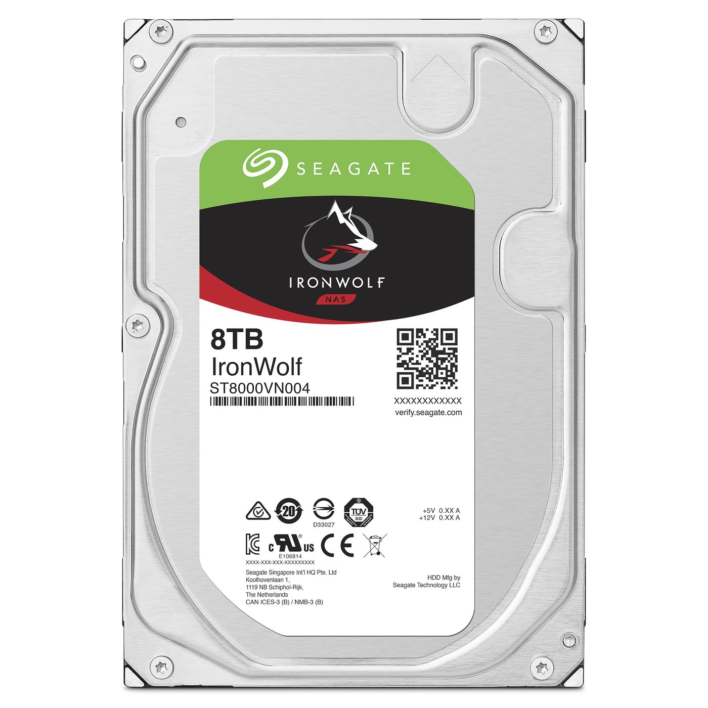 Seagate Ironwolf Intern hårddisk 3,5” 8 TB