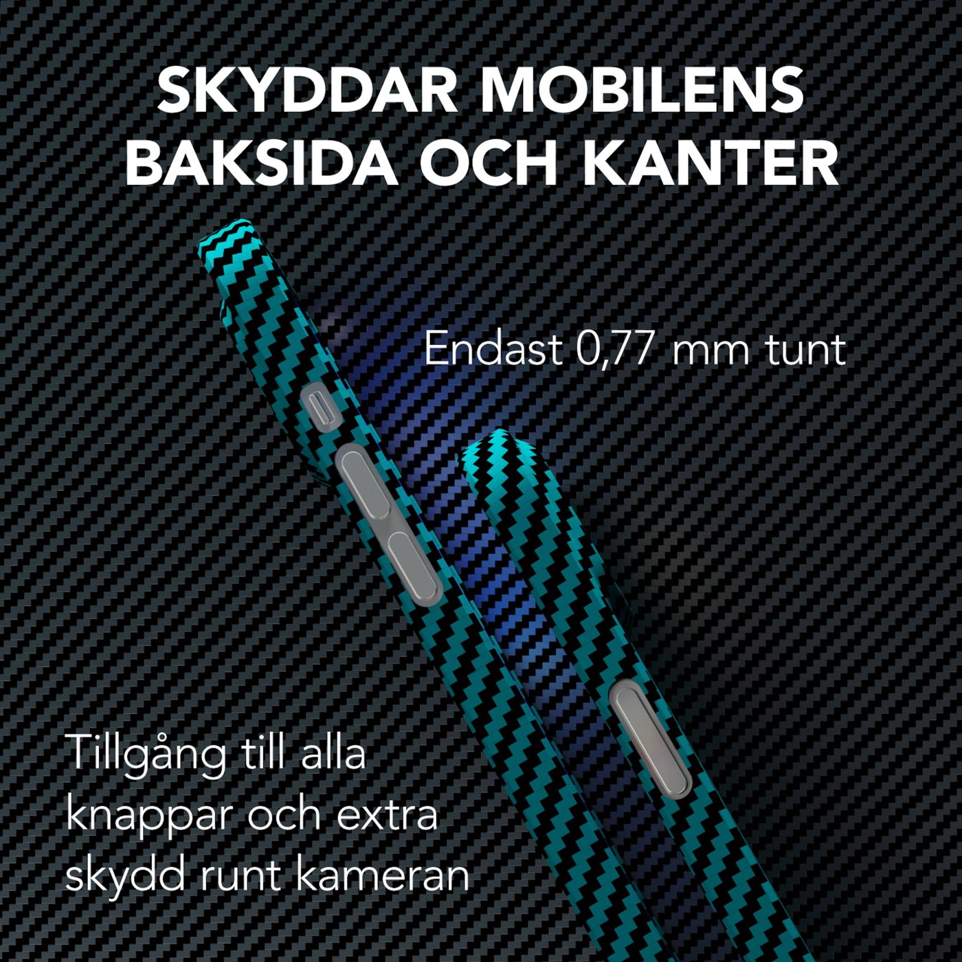 Linocell Premium Kevlar Tåligt skal för iPhone 13 Blå