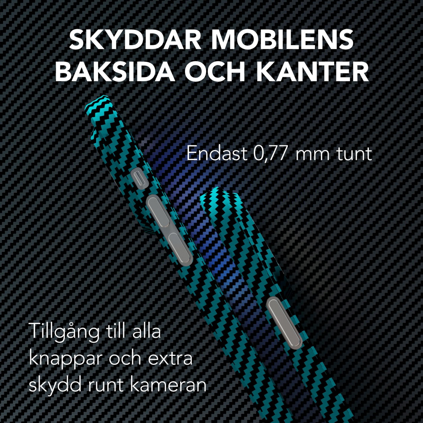 Linocell Premium Kevlar Tåligt skal för iPhone 13 Pro Blå