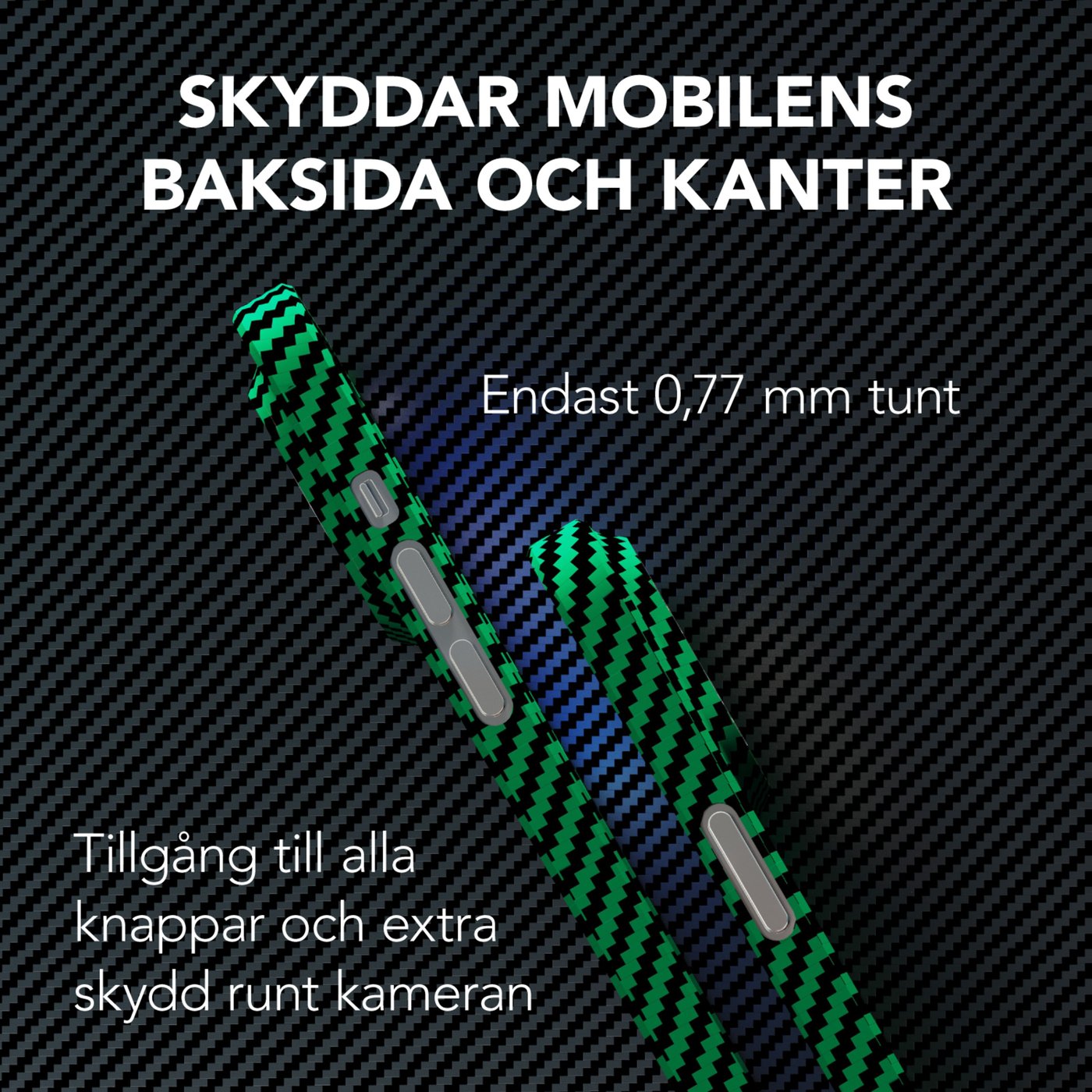 Linocell Premium Kevlar Tåligt skal för iPhone 13 Pro Grön