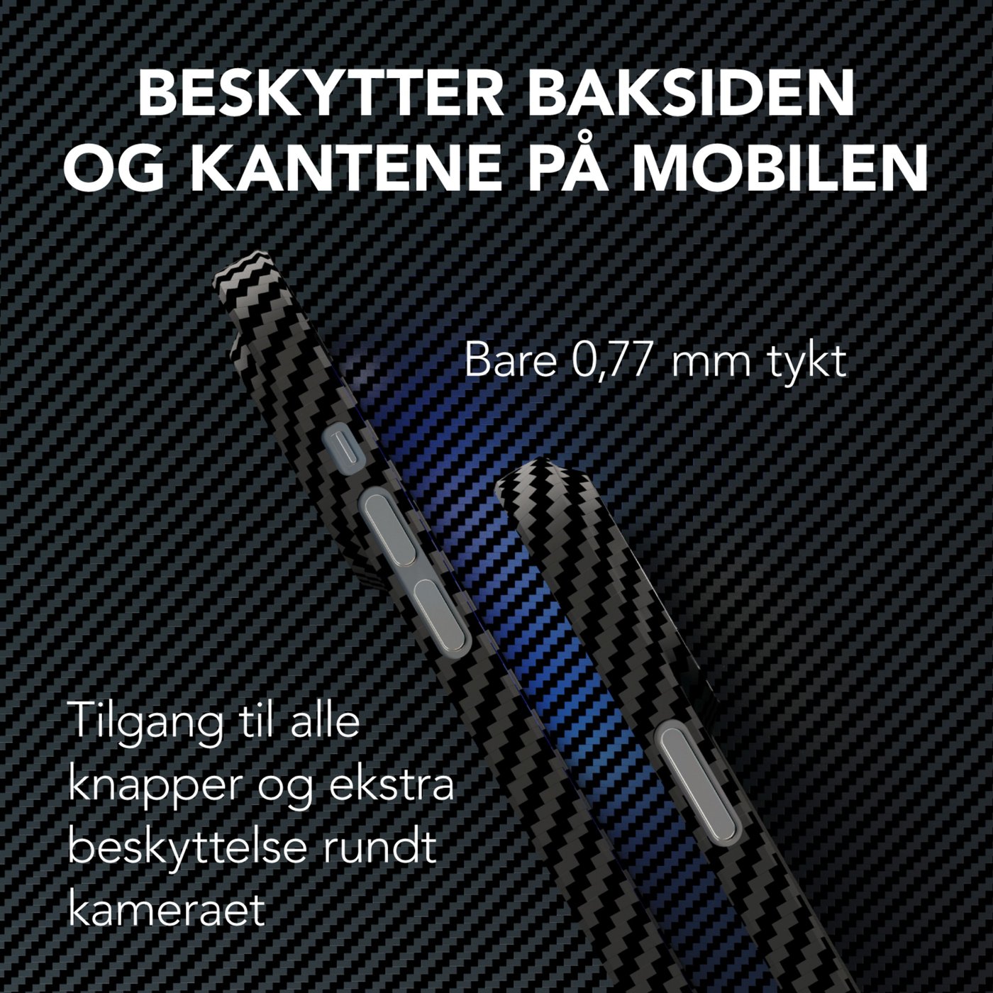 Linocell Premium Kevlar Robust deksel for iPhone 13 Pro Max Svart