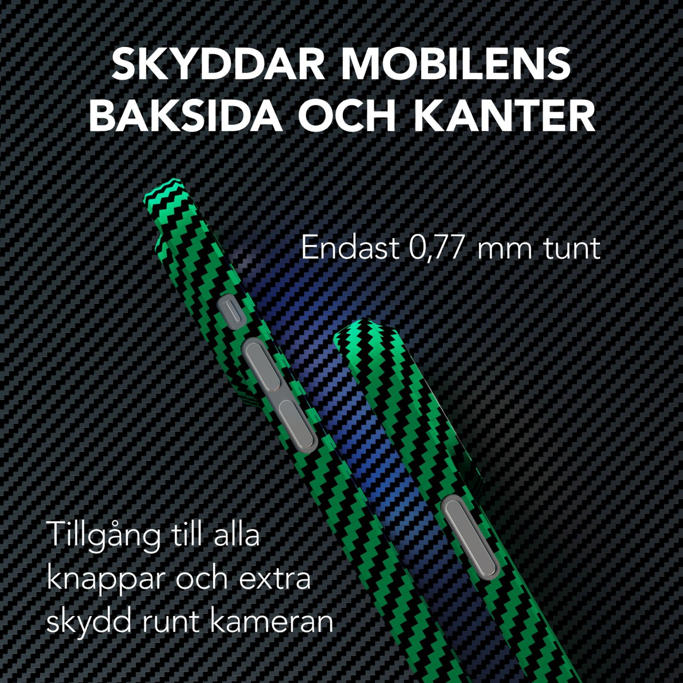 Linocell Premium Kevlar Tåligt skal för iPhone 13 Pro Max Grön