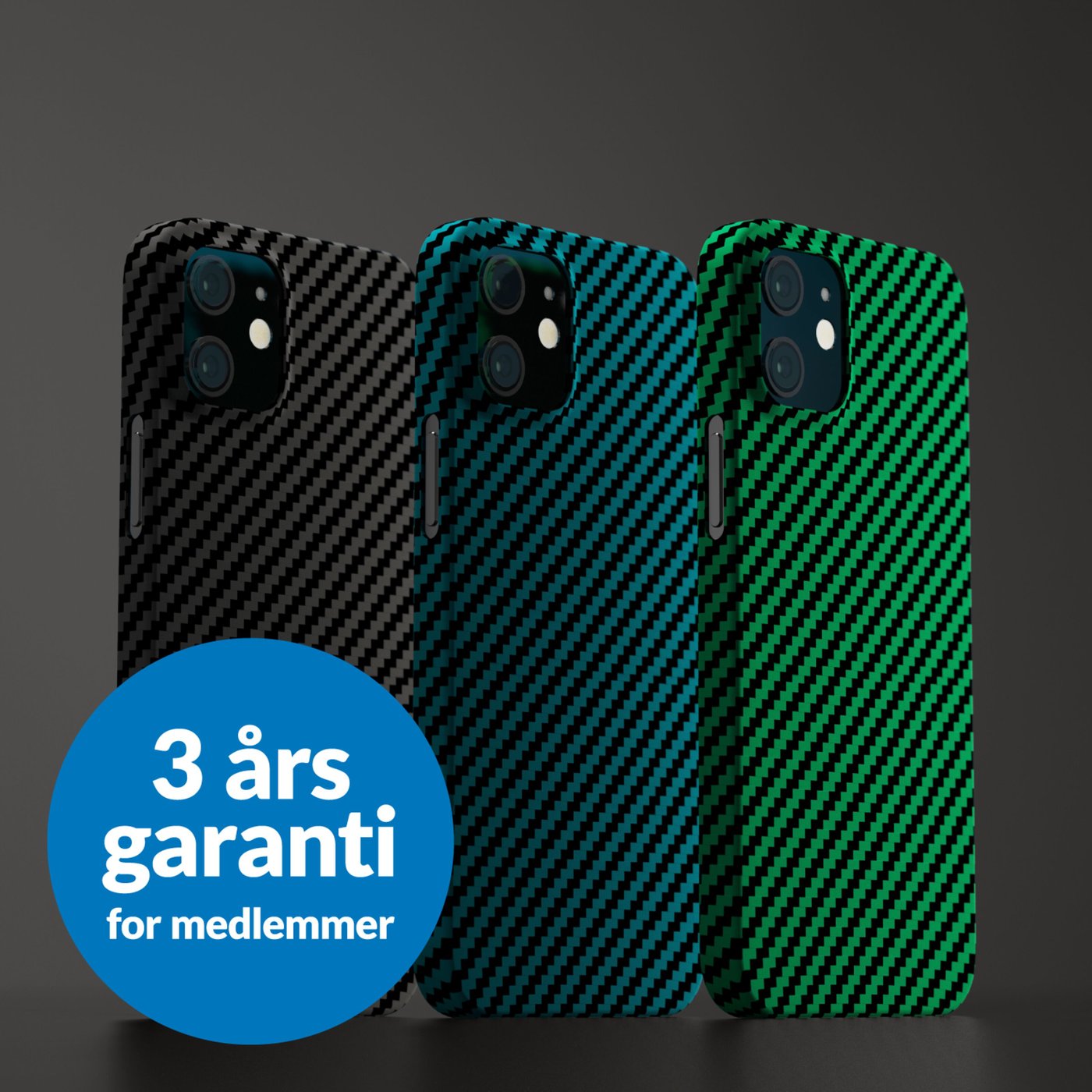 Linocell Premium Kevlar Robust deksel for iPhone 12 Mini Svart