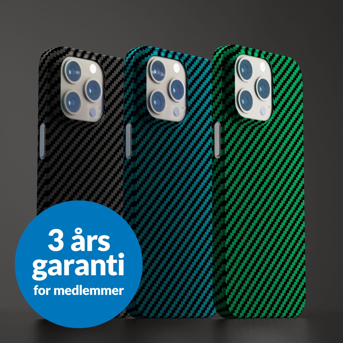 Linocell Premium Kevlar Robust deksel for iPhone 13 Pro Grønn