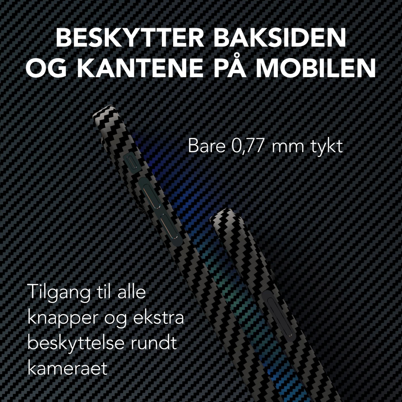 Linocell Premium Kevlar Robust deksel for iPhone 12 Mini Svart