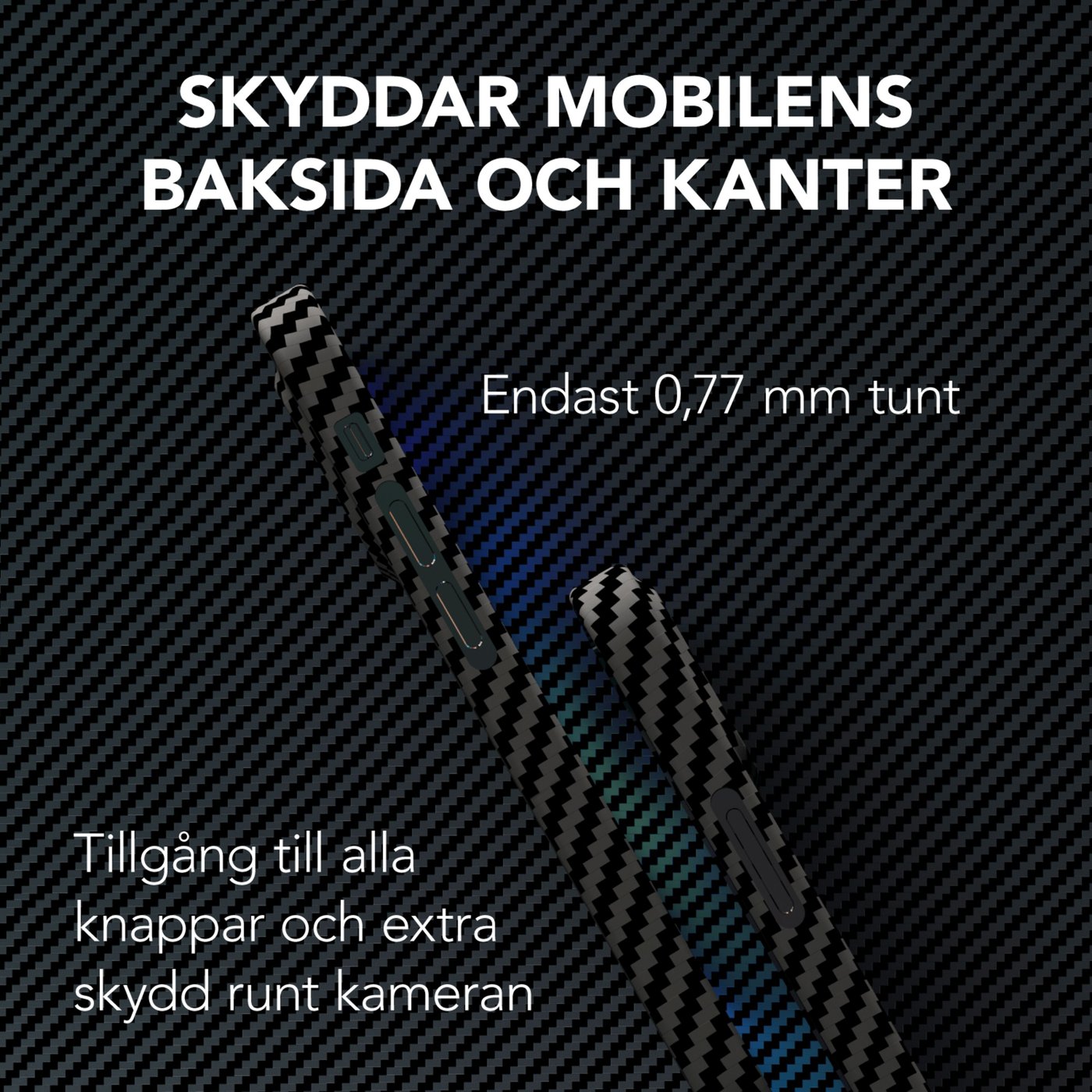 Linocell Premium Kevlar Tåligt skal för iPhone 12 Mini Svart