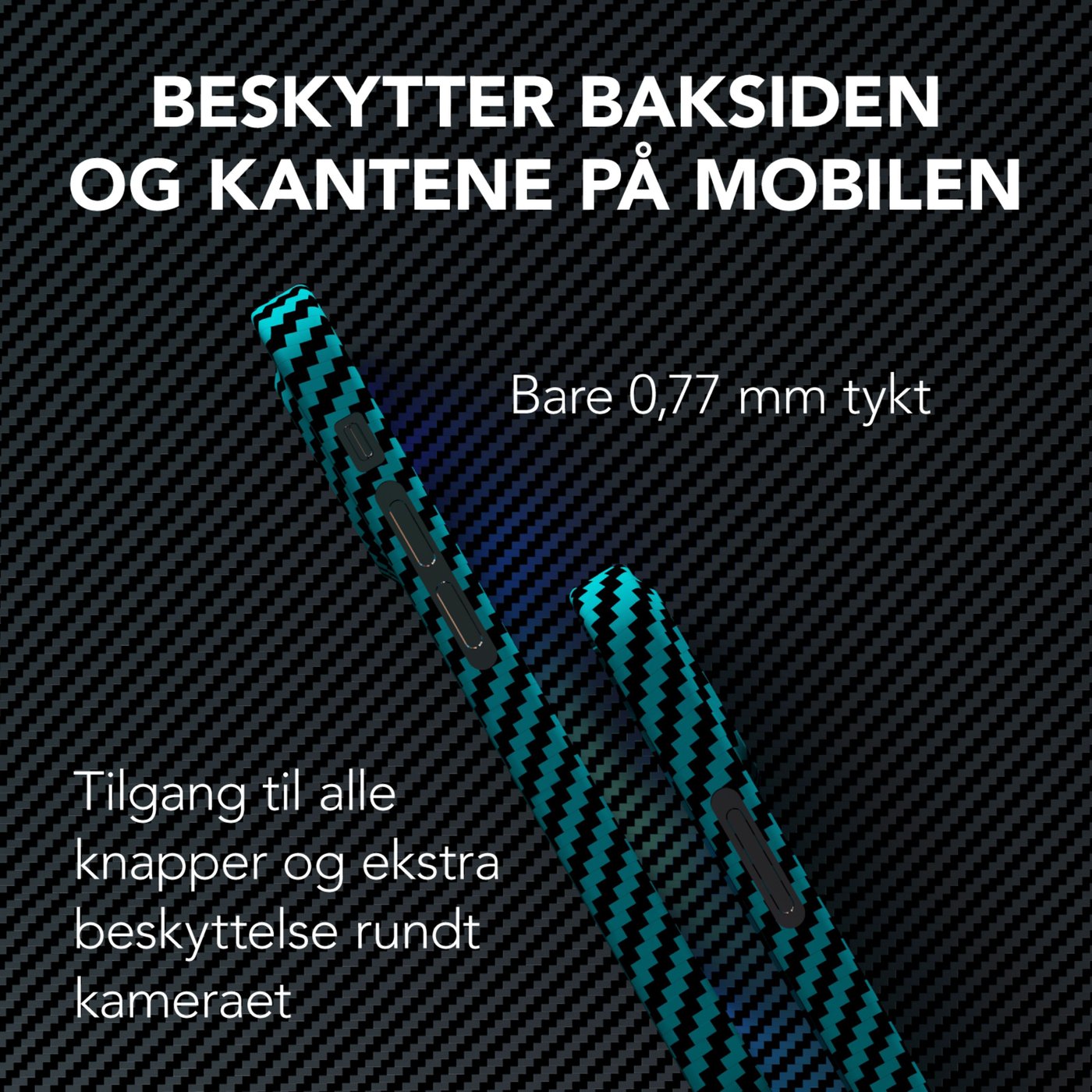 Linocell Premium Kevlar Robust deksel for iPhone 12 Mini Blå