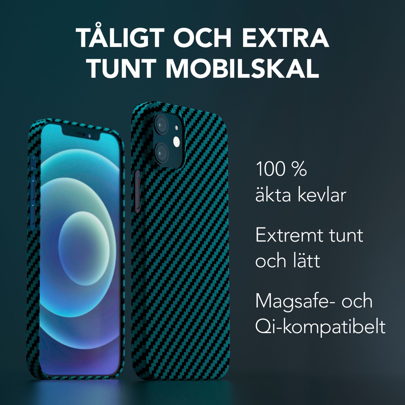 Linocell Premium Kevlar Tåligt skal för iPhone 12 Mini Blå
