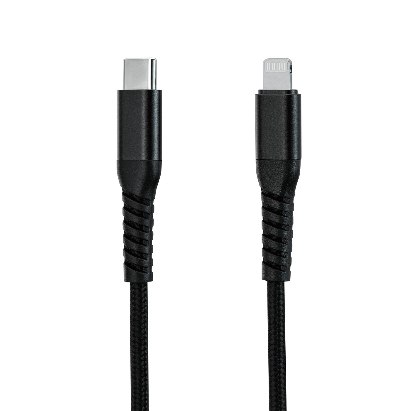 Linocell Premium Kevlar USB-C- till Lightning-kabel Svart 2 m