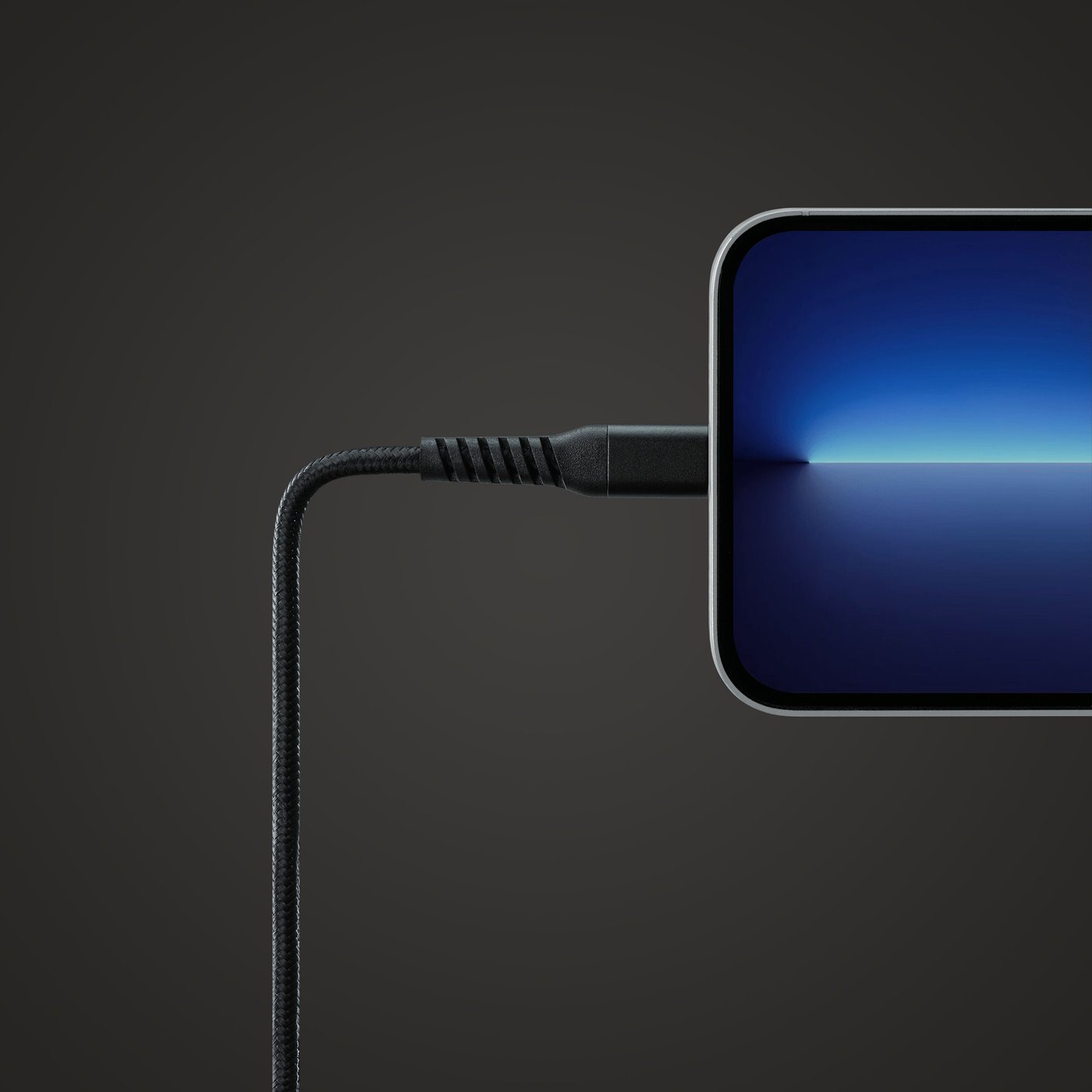 Linocell Premium Kevlar USB-C- til Lightning-kabel Svart 0,5 m