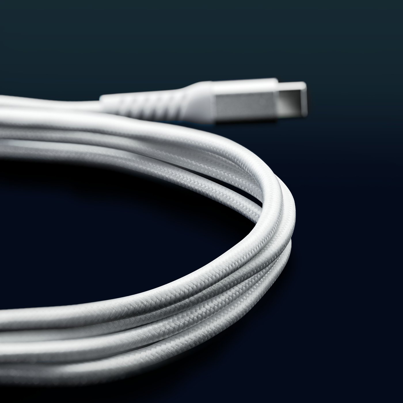 Linocell Premium Kevlar USB-C- til Lightning-kabel Hvit 1 m