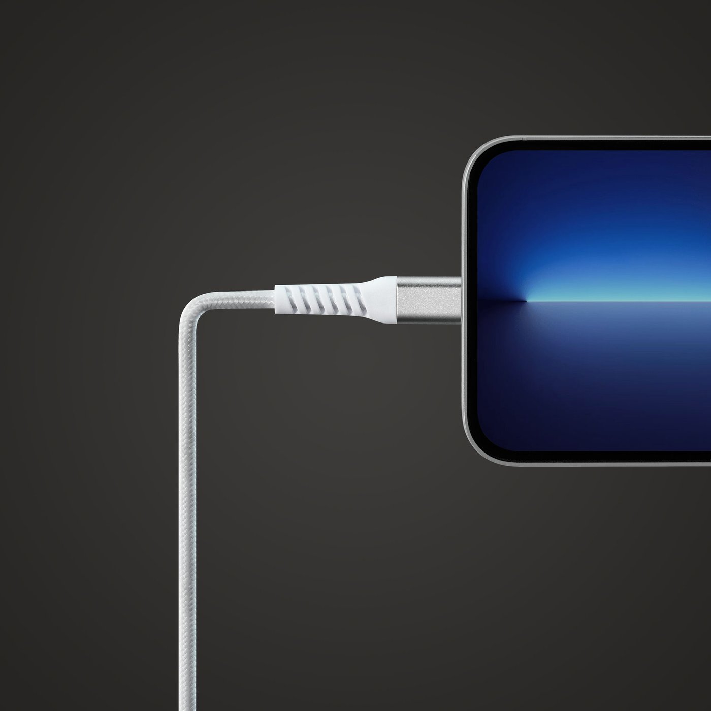 Linocell Premium Kevlar Lightning-kabel 2 m Hvit