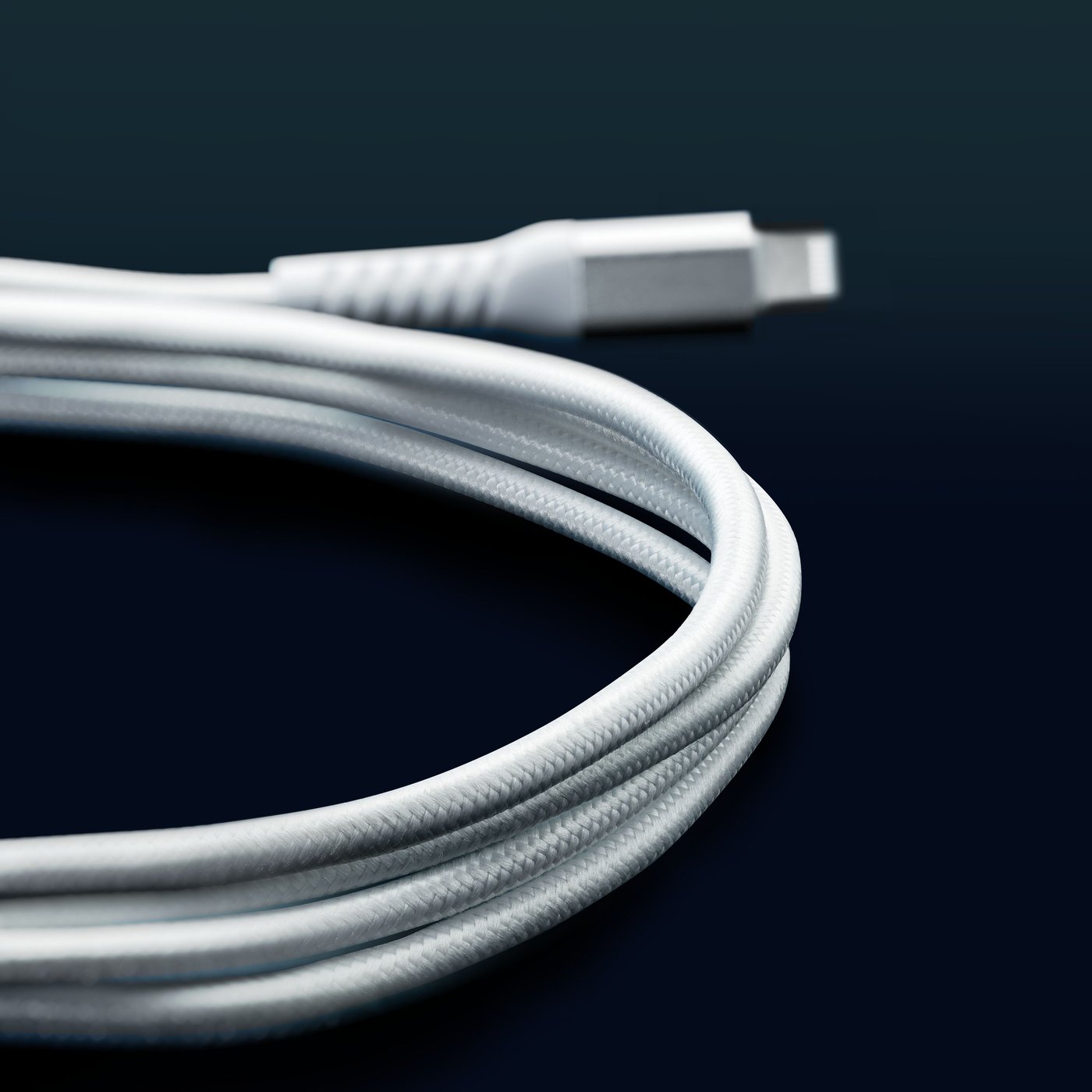 Linocell Premium Kevlar Lightning-kabel 2 m Vit