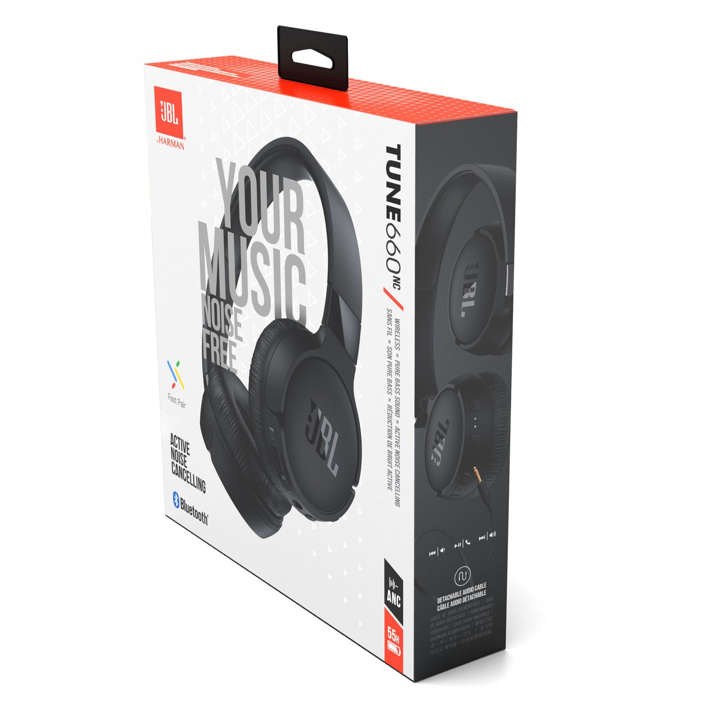 JBL Tune 660NC Trådløse hodetelefoner Svart