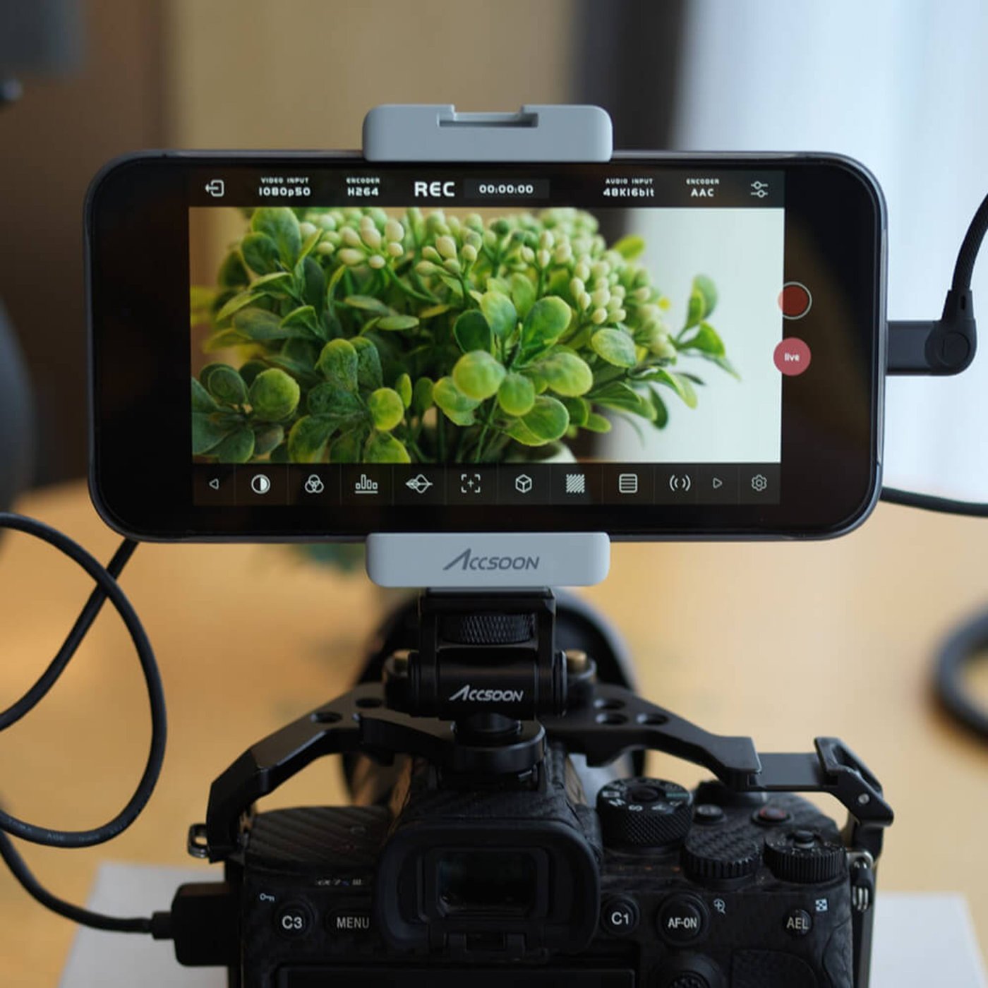 Accsoon SeeMo HDMI til iOS-adapter for monitorfunksjon