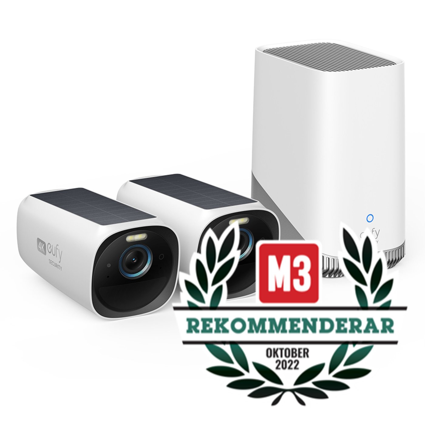Eufy EufyCam 3 kit med solpanel 2 kameror