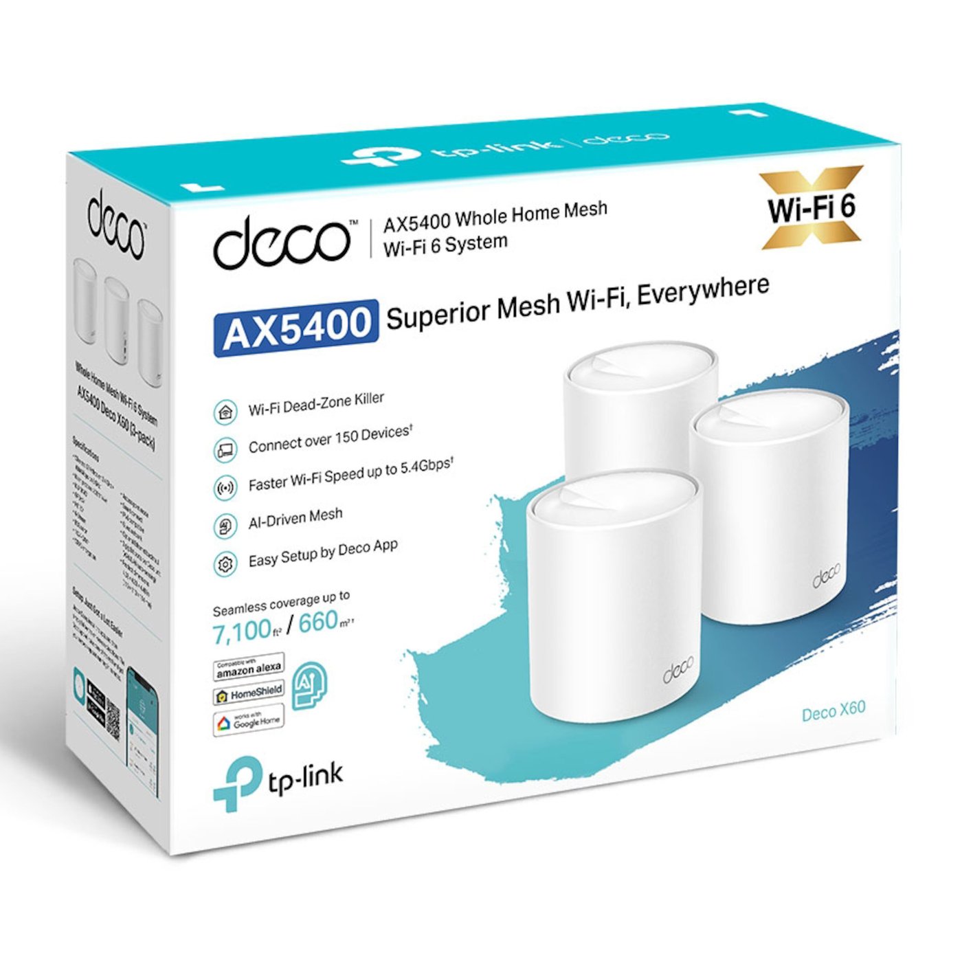 TP-link Deco X60 V3.20 Mesh-system AX5400 3-pack