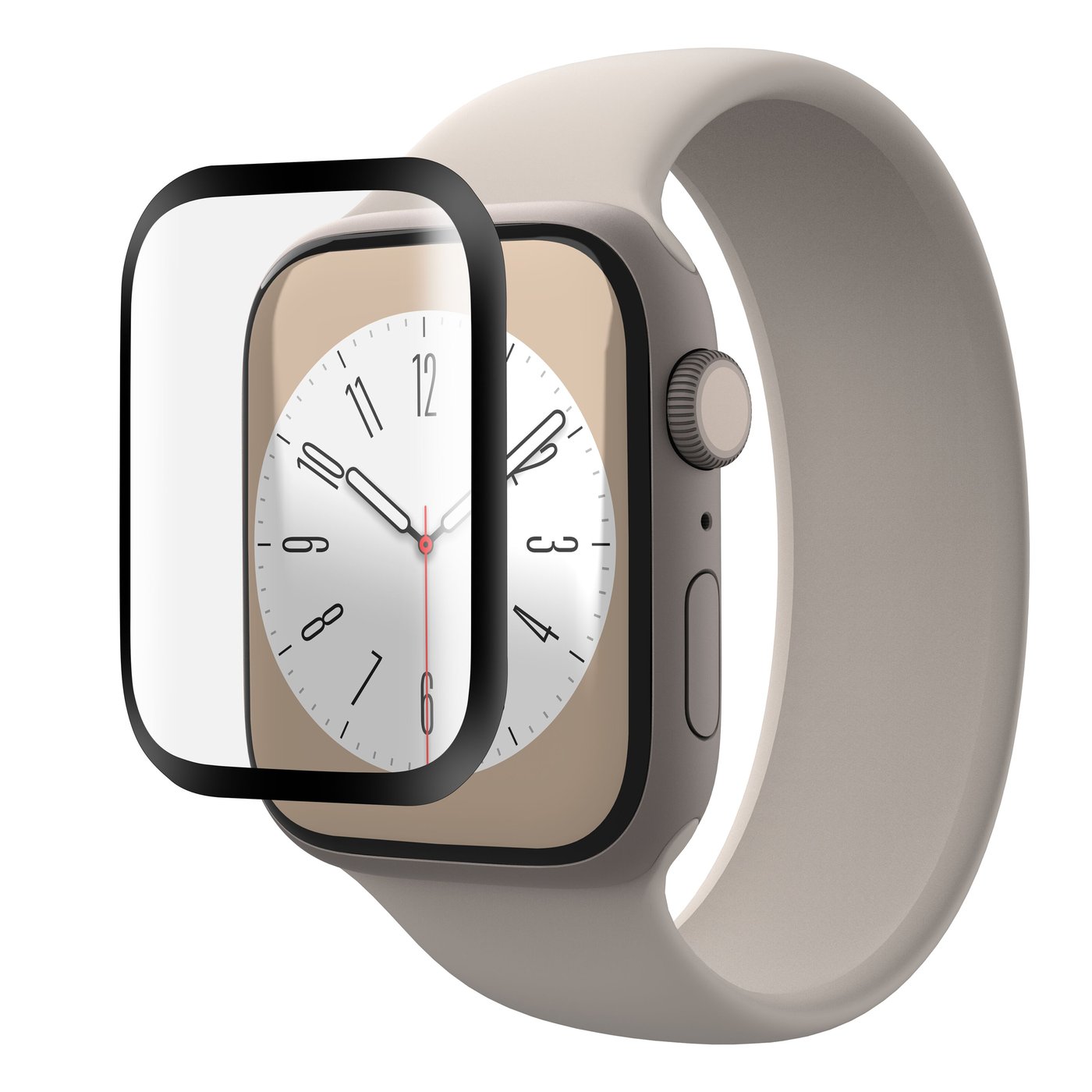 Linocell Elite Extreme Curved Skärmskydd för Apple Watch Series 7, 8 och 9 41 mm