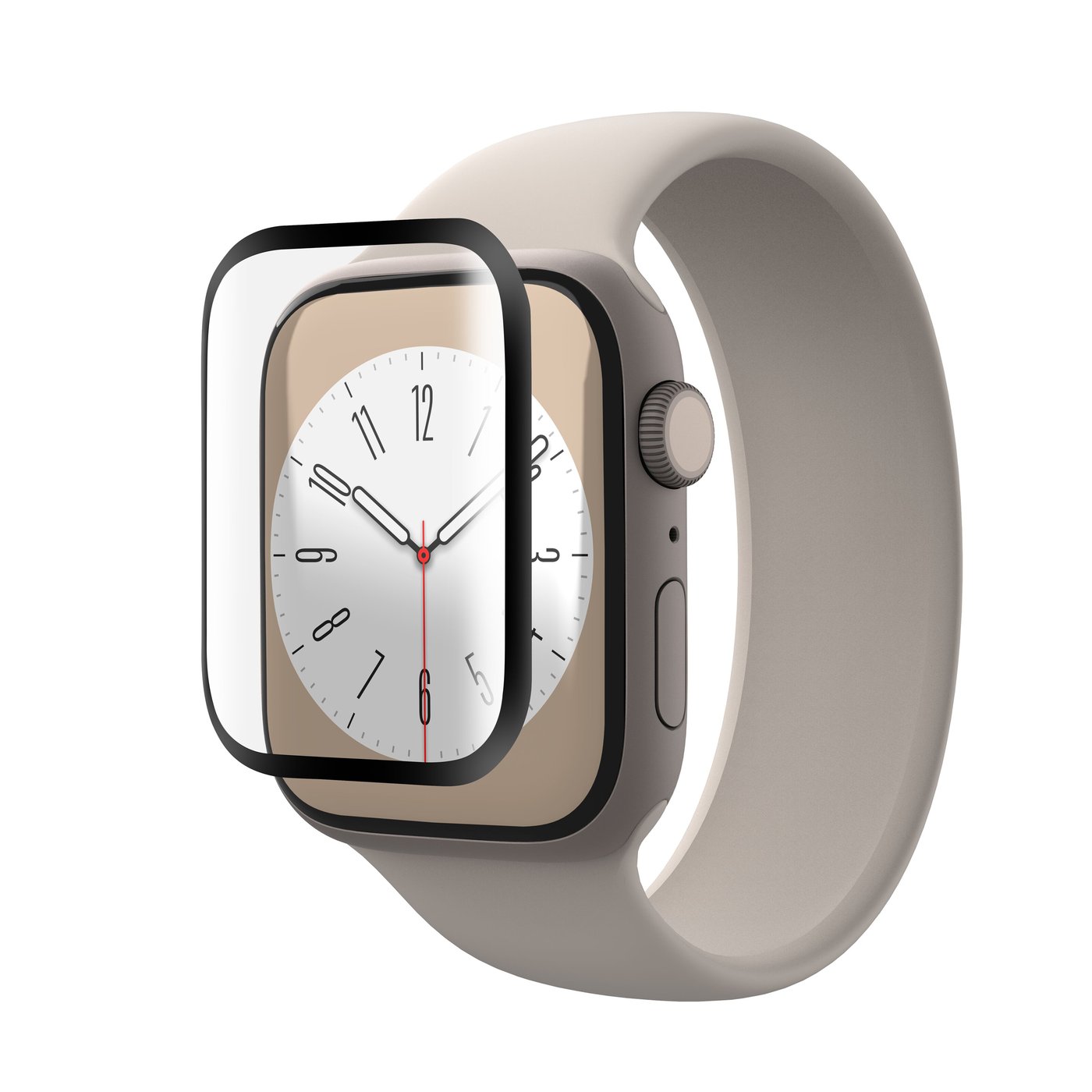 Linocell Elite Extreme Curved Skjermbeskytter for Apple Watch Series 7, 8 og 9 45 mm