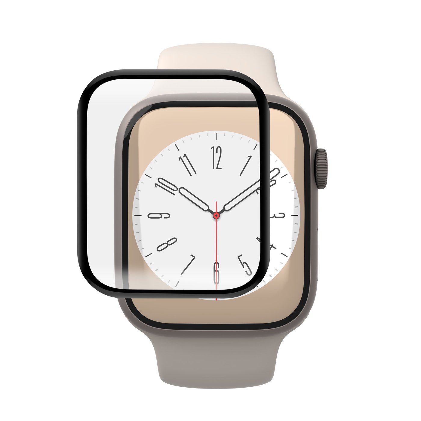 Linocell Elite Extreme Curved Skjermbeskytter for Apple Watch Series 7, 8 og 9 45 mm