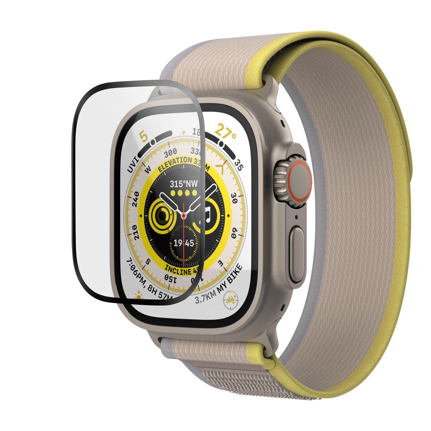 Linocell Elite Extreme Curved Skjermbeskytter for Apple Watch Ultra 49 mm