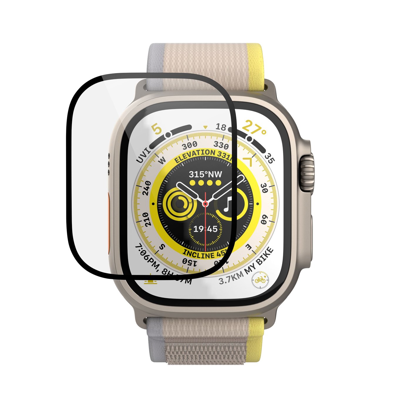 Linocell Elite Extreme Curved Skjermbeskytter for Apple Watch Ultra 49 mm