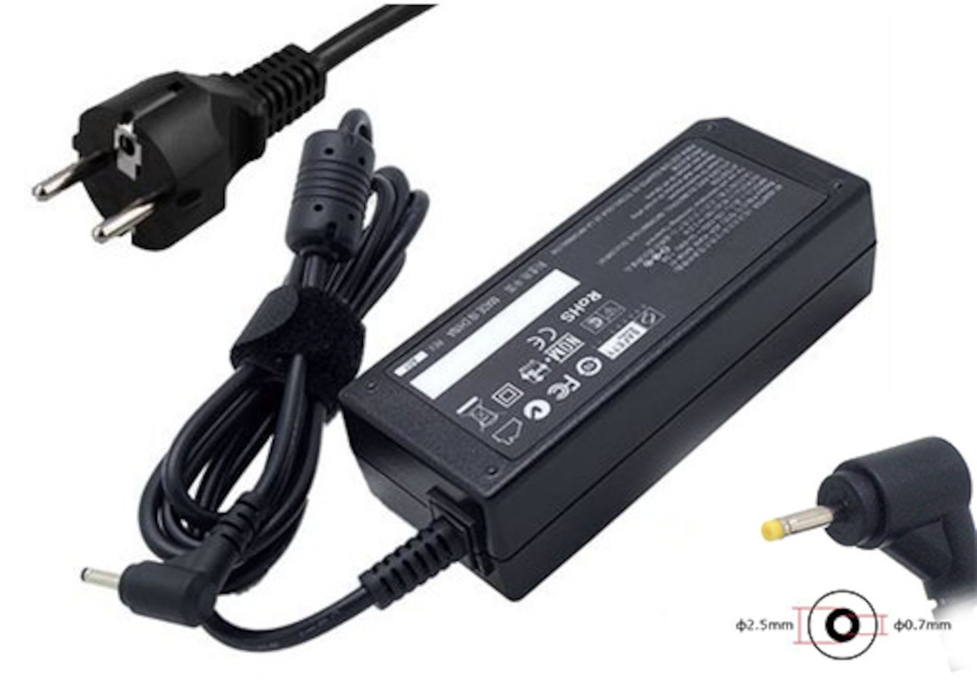 Datamaskinlader 19 V 40 W 2,5 x 0,7 mm