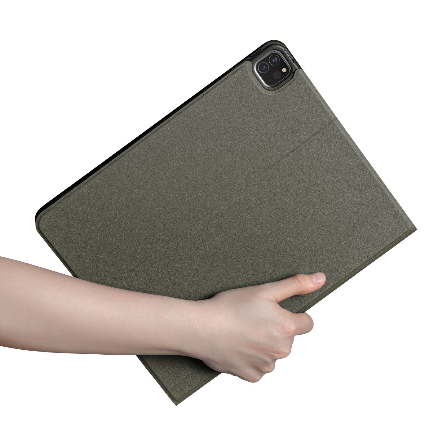 Linocell Premium Trifold Cover for iPad Pro 12,9" Olivengrønn